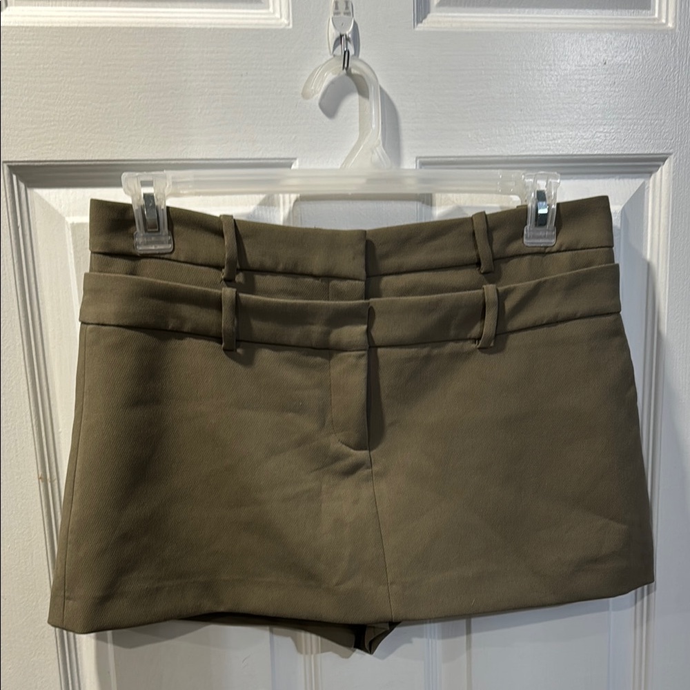 Zara Tan skort with double waist band